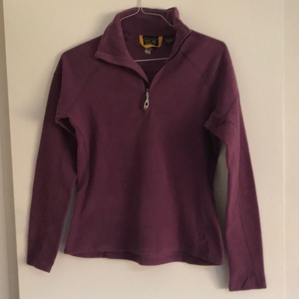 Mountain Hardwear Women’s Medium purple fleece quarter zip polartec